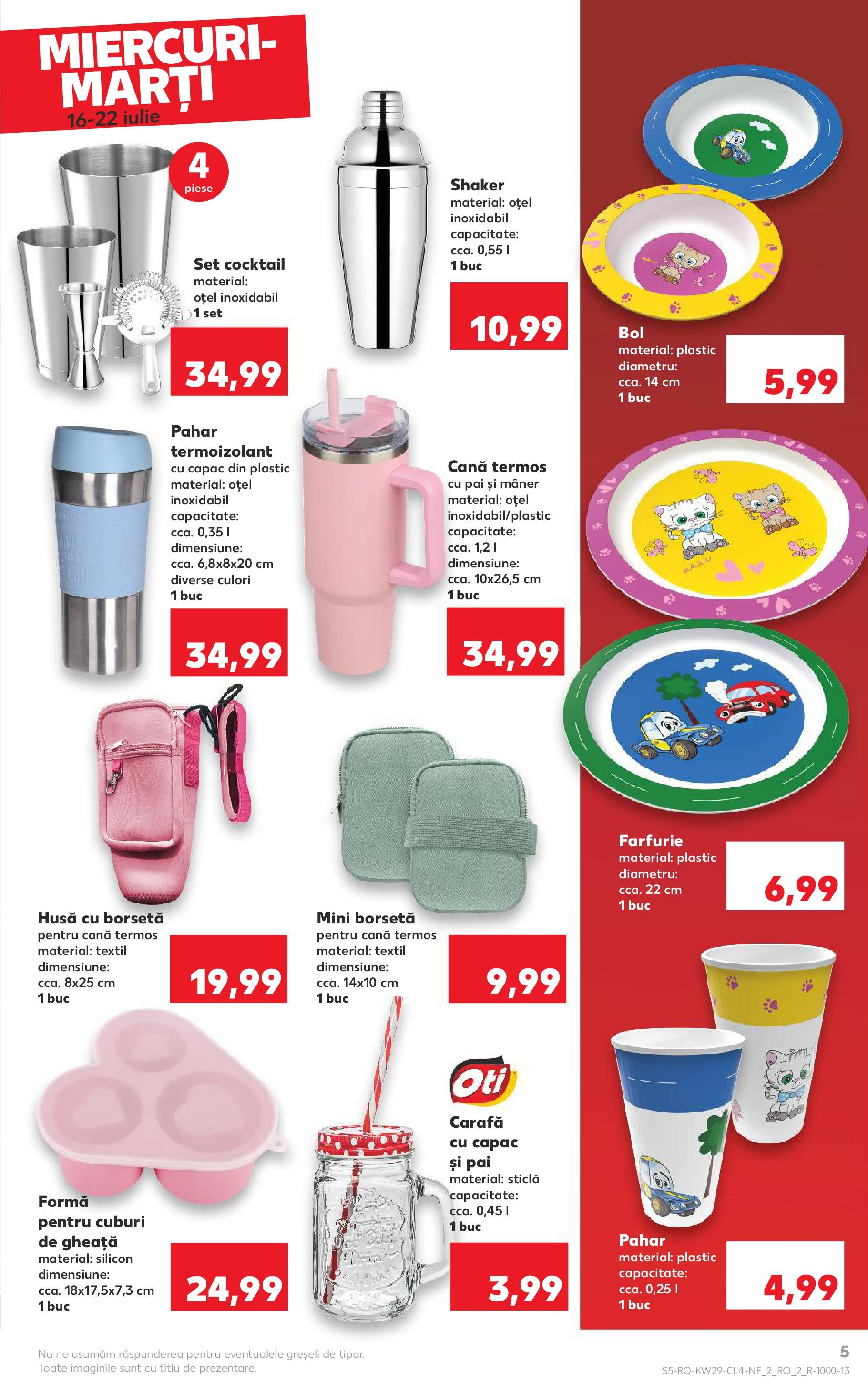 Kaufland - Catalog Kaufland până în data de 22.07.2025 15.07.2025 - Revista si Oferta | Pagină: 5 | Produse: Bol, Termos, Carafă, Cocktail