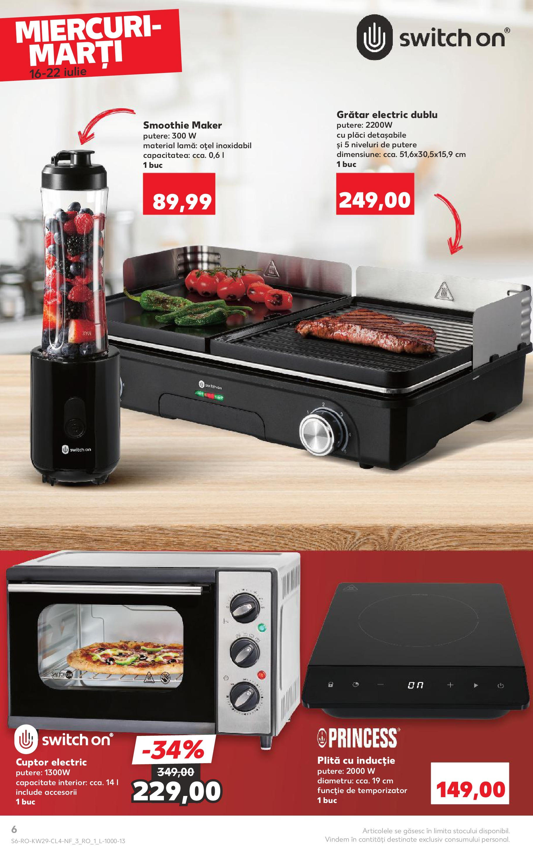 Kaufland - Catalog Kaufland până în data de 22.07.2025 15.07.2025 - Revista si Oferta | Pagină: 6 | Produse: Cuptor, Plită, Grătar, Smoothie