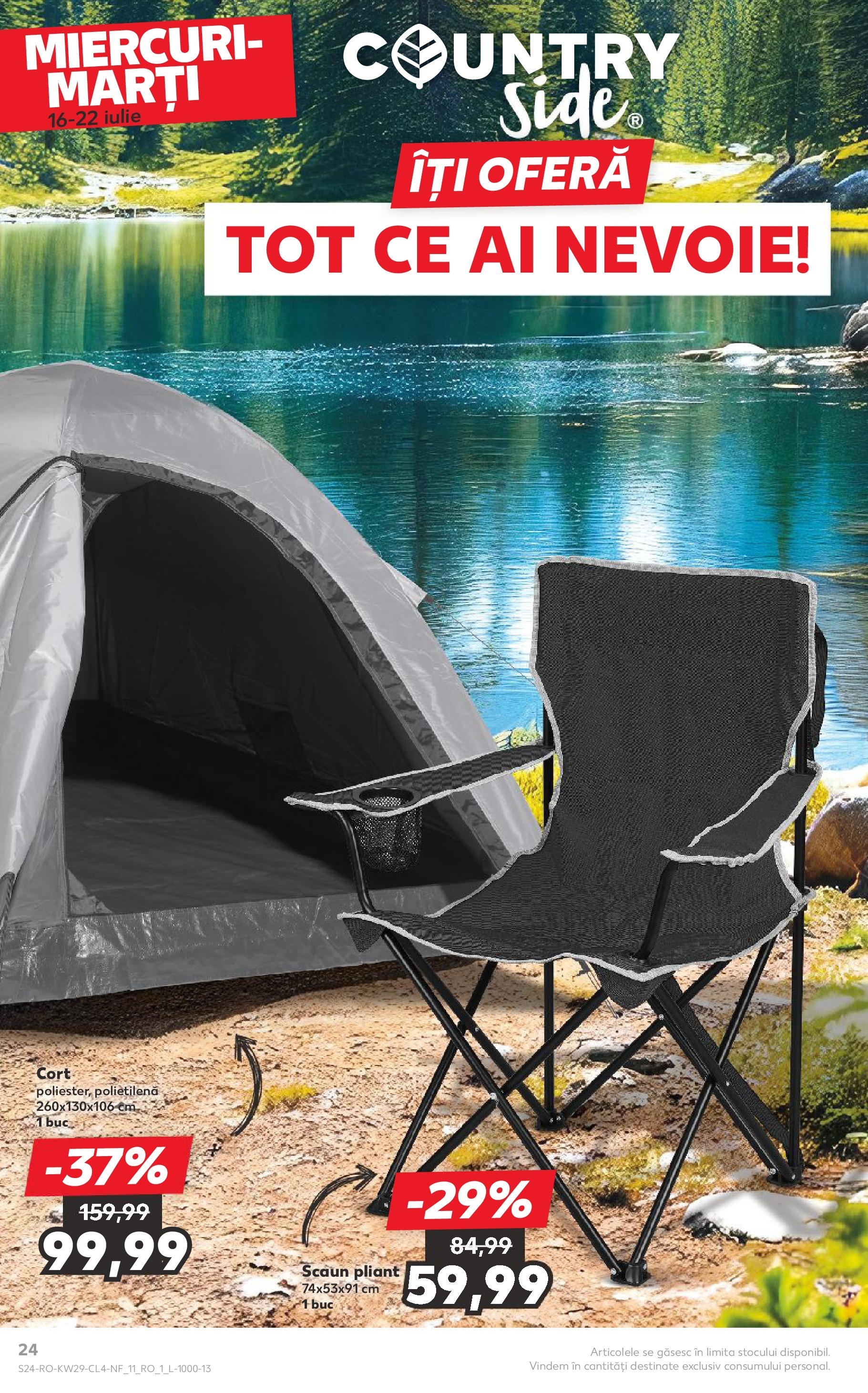 Kaufland - Catalog Kaufland până în data de 22.07.2025 15.07.2025 - Revista si Oferta | Pagină: 24 | Produse: Cort, Scaun