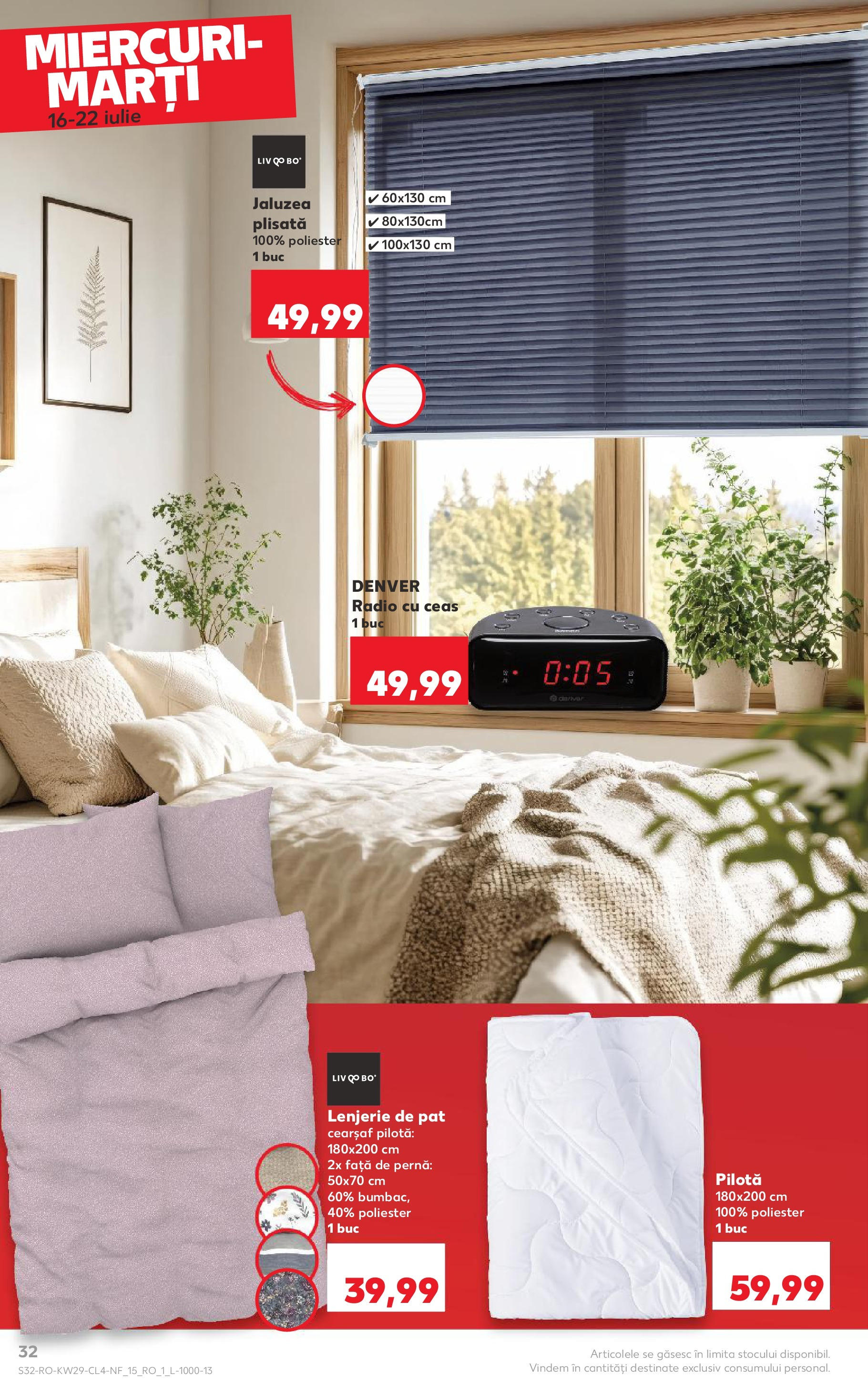 Kaufland - Catalog Kaufland până în data de 22.07.2025 15.07.2025 - Revista si Oferta | Pagină: 32 | Produse: Radio, Pernă, Pilotă, Față de pernă
