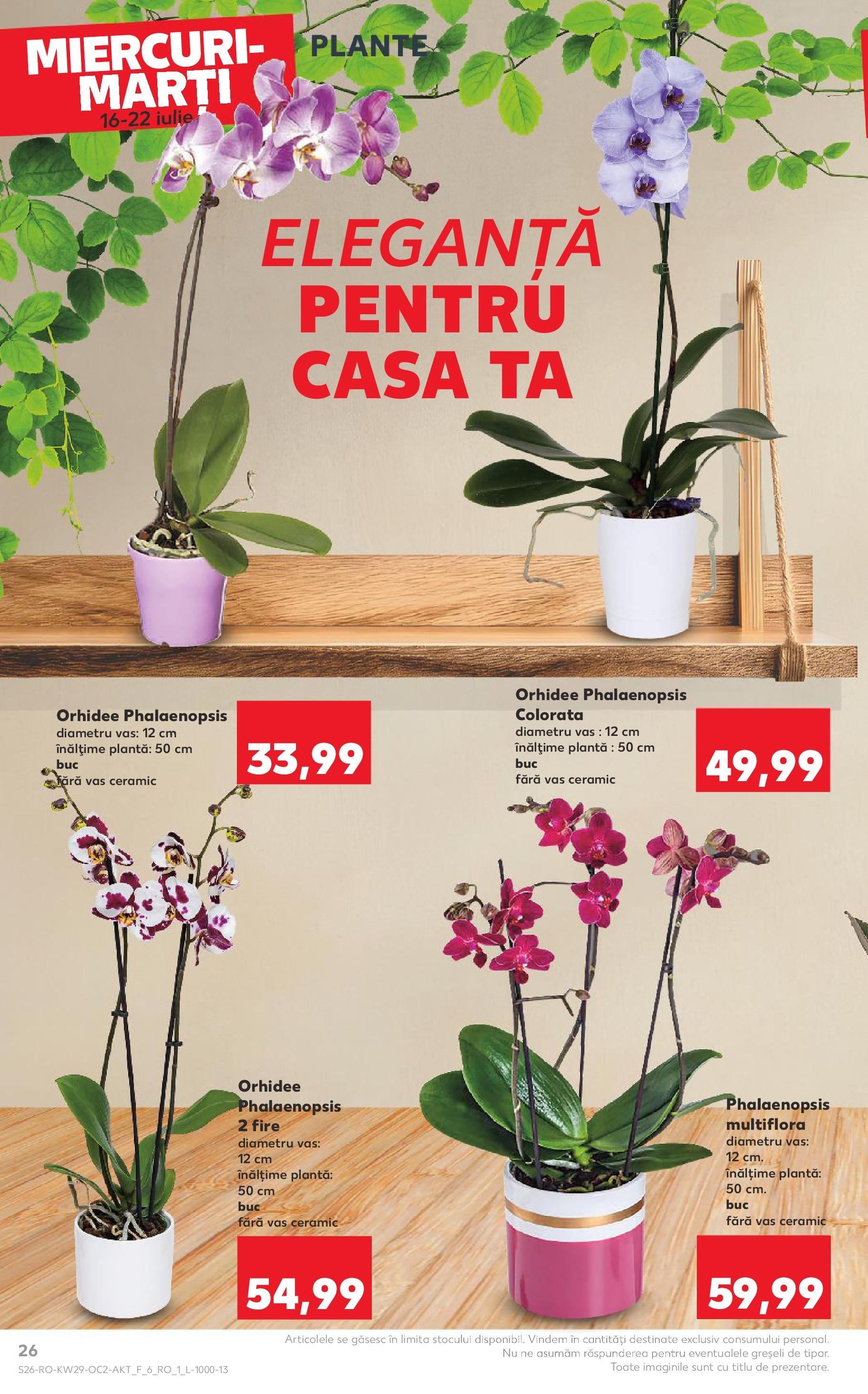 Catalog Kaufland - Sibiu 16.07.2025 || Revista si Oferte | Pagină: 26 | Produse: Orhidee Catalog Kaufland - Sibiu 16.07.2025 - Revista si Oferta | Pagină: 26 | Produse: Orhidee