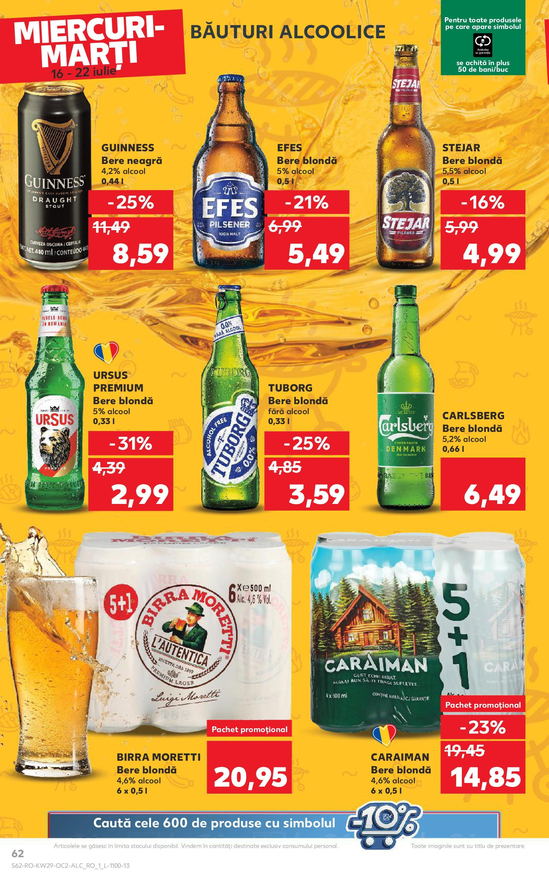 Catalog Kaufland - Sibiu 16.07.2025 || Revista si Oferte | Pagină: 62 | Produse: Bere Catalog Kaufland - Sibiu 16.07.2025 - Revista si Oferta | Pagină: 62 | Produse: Bere