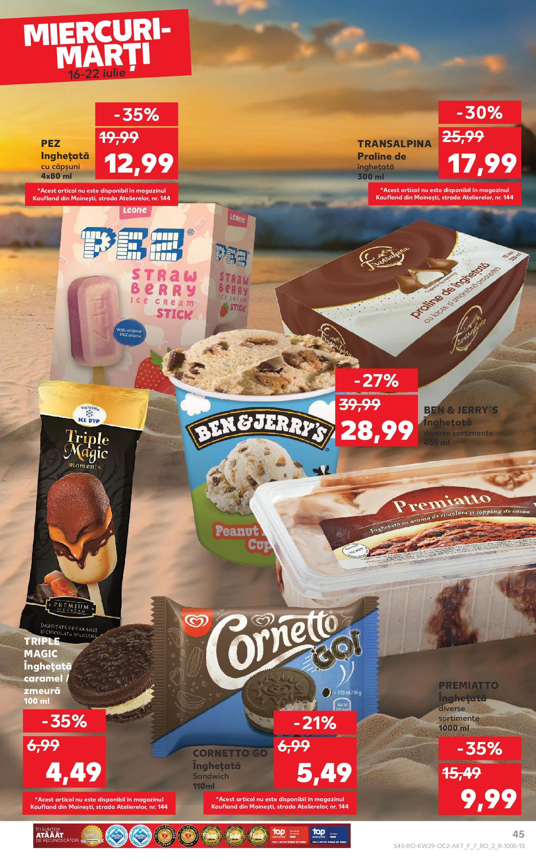 Catalog Kaufland - Sibiu 16.07.2025 || Revista si Oferte | Pagină: 45 | Produse: Lapte, Ciocolată, Căpșuni, Înghețată Catalog Kaufland - Sibiu 16.07.2025 - Revista si Oferta | Pagină: 45 | Produse: Lapte, Ciocolată, Căpșuni, Înghețată