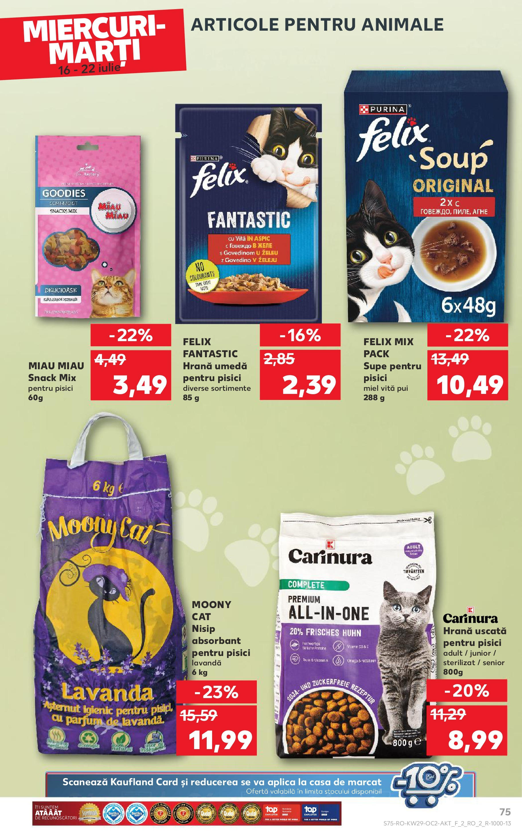 Catalog Kaufland - Iaşi 16.07.2025 || Revista si Oferte | Pagină: 75 | Produse: Hacıyatmaz Kedi Oyuncağı, Parfum Catalog Kaufland - Iaşi 16.07.2025 - Revista si Oferta | Pagină: 75 | Produse: Hacıyatmaz Kedi Oyuncağı, Parfum