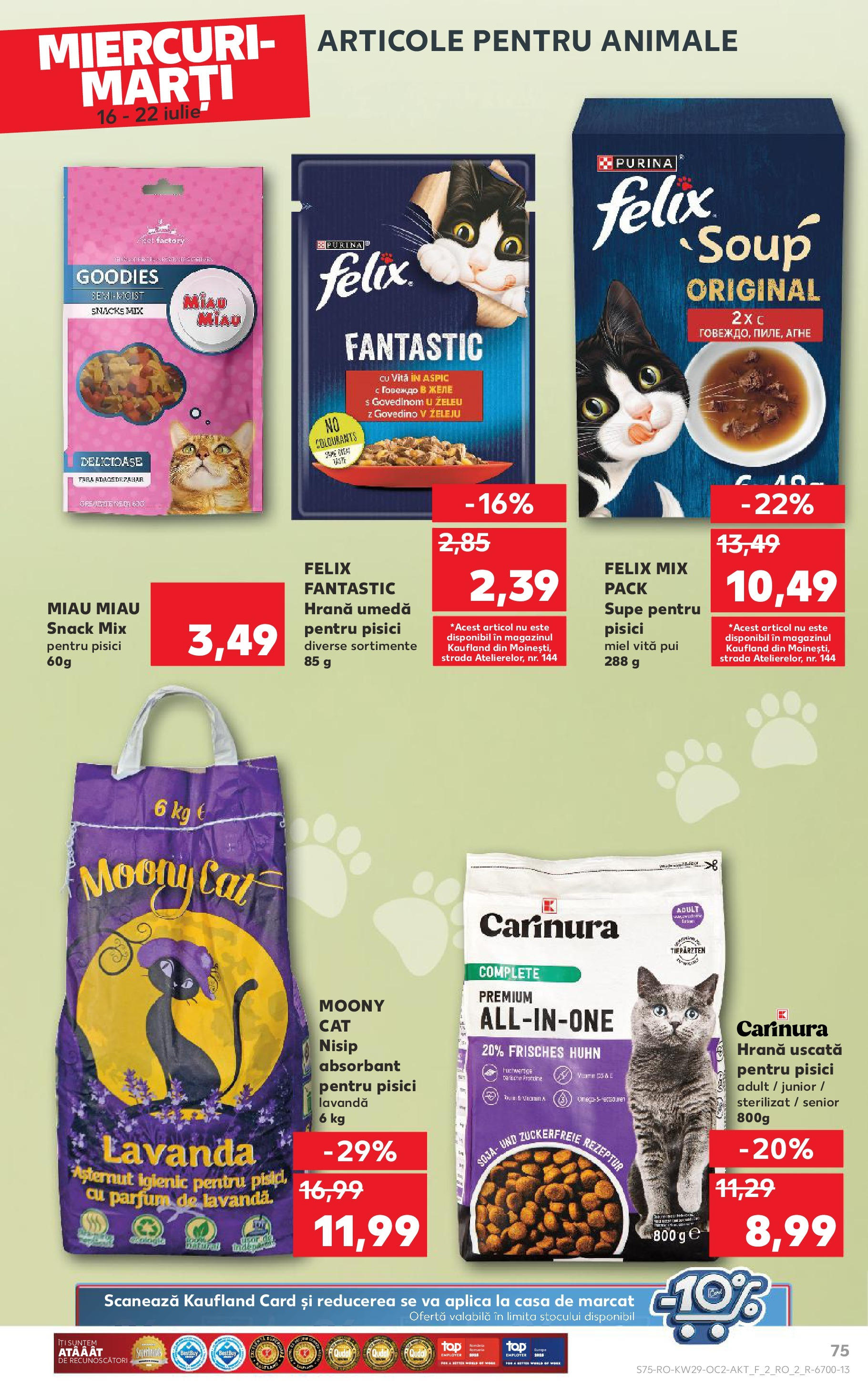 Catalog Kaufland - Râmnicu Vâlcea 16.07.2025 || Revista si Oferte | Pagină: 75 | Produse: Hacıyatmaz Kedi Oyuncağı, Parfum Catalog Kaufland - Râmnicu Vâlcea 16.07.2025 - Revista si Oferta | Pagină: 75 | Produse: Hacıyatmaz Kedi Oyuncağı, Parfum