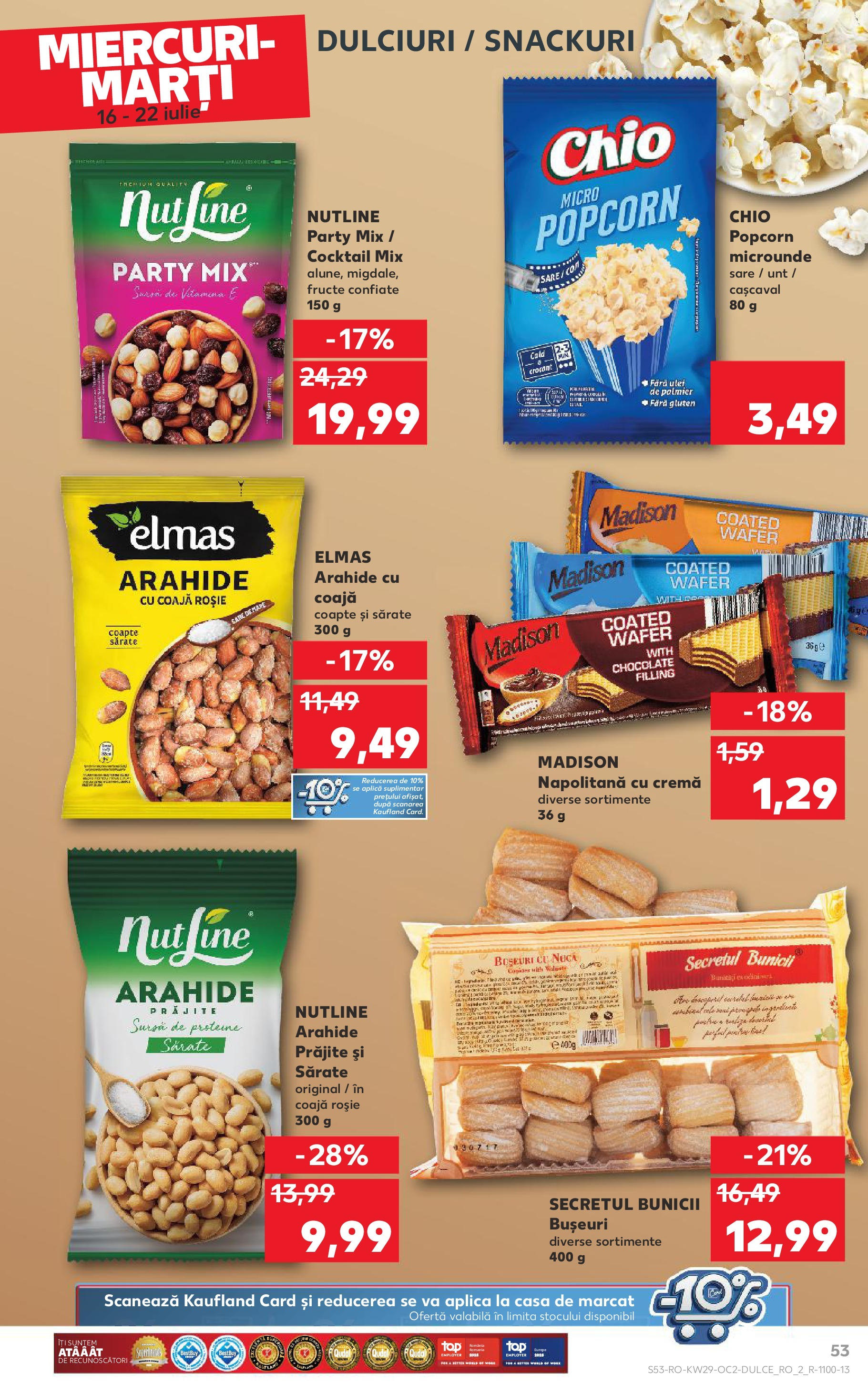 Catalog Kaufland - Ploieşti 16.07.2025 || Revista si Oferte | Pagină: 53 | Produse: Cașcaval, Unt, Cocktail, Sare Catalog Kaufland - Ploieşti 16.07.2025 - Revista si Oferta | Pagină: 53 | Produse: Cașcaval, Unt, Cocktail, Sare