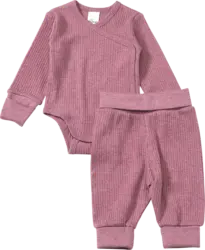 ALANA Set mit Body und Hose mit Vario-Ärmeln & Mitwachsfunktion, mauve, Gr. 50/56
