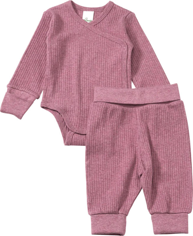 ALANA Set mit Body und Hose mit Vario-Ärmeln & Mitwachsfunktion, mauve, Gr. 50/56
