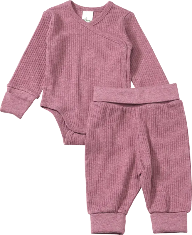 ALANA Set mit Body und Hose mit Vario-Ärmeln & Mitwachsfunktion, mauve, Gr. 50/56