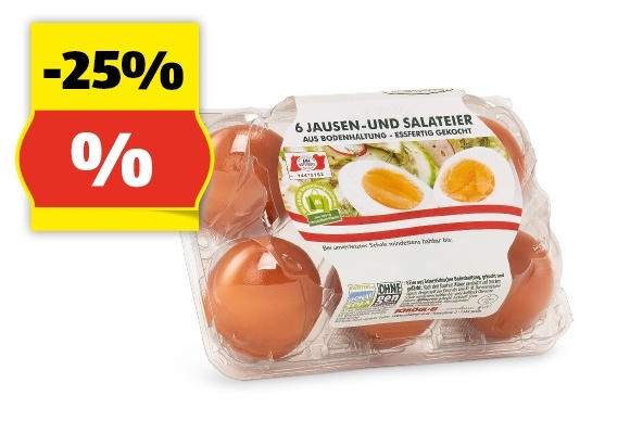 Jausen- und Salateier, 6 Stück
