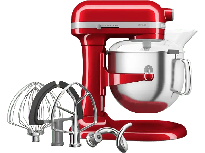 Kitchen Aid 5KSM70SHXECA Artisan Küchenmaschine Liebesapfelrot (Rührschüsselkapazität: 6,6 l, 375 Watt)