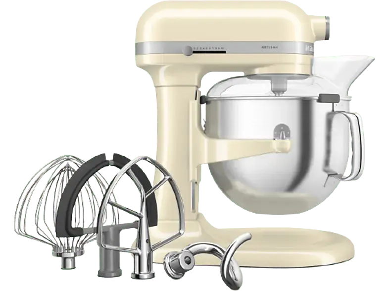 Kitchen Aid 5KSM70SHXEAC Küchenmaschine Creme (Rührschüsselkapazität: 6,6 l, 375 Watt)