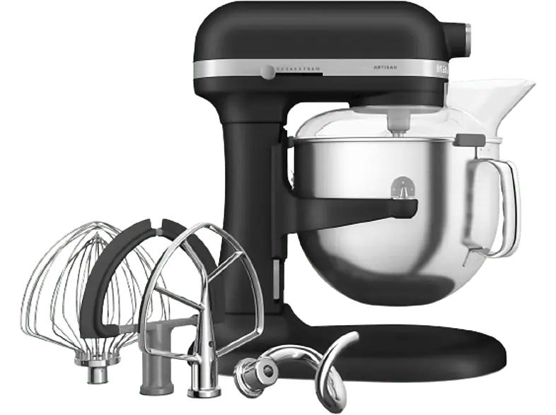 Kitchen Aid 5KSM70SHXEBK Artisan Küchenmaschine Gusseisen Schwarz (Rührschüsselkapazität: 6,6 l, 375 Watt)