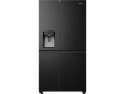 Hisense RS818N4IFE Side by Side, Kühl- und Gefrierkombination (632 l, E, 1790 mm hoch, No Frost (verminderte Eisbildung), Schwarz)