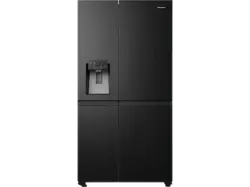 Hisense RS818N4IFE Side by Side, Kühl- und Gefrierkombination (632 l, E, 1790 mm hoch, No Frost (verminderte Eisbildung), Schwarz)