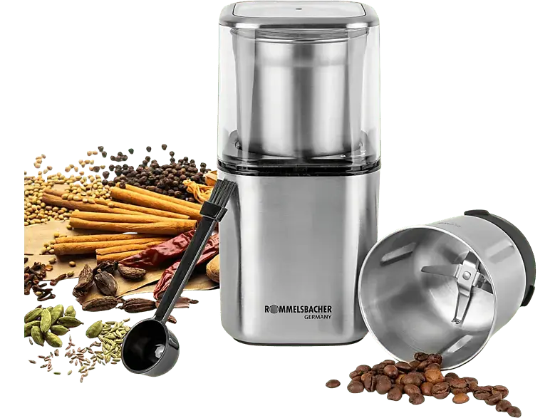 Rommelsbacher EGK 200 Kaffeemühle (Edelstahl, Watt, Schlagmahlwerk)