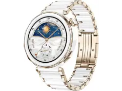 Huawei watch GT 5 Pro 42 mm, Weißes Keramik-Armband; Smart Watch