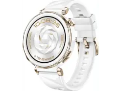 Huawei watch GT5 Pro 42mm, Weißes Fluorelastomer-Armband; Smart Watch