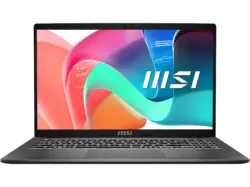 MSI Modern 15 F1MG-678 Notebook 15,6 Zoll, Full-HD, Intel® Core™ 7 Prozessor 150U, 16 GB RAM, 1 TB SSD, Windows 11 Home, Platingrau / Schwarz