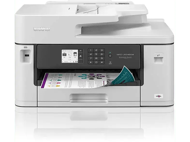 BROther MFC-J5345DW, 28 S/min (ISO), Kopieren 25/16 S/min, Multifunktionsdrucker, WLAN, Tintendruck, Weiß