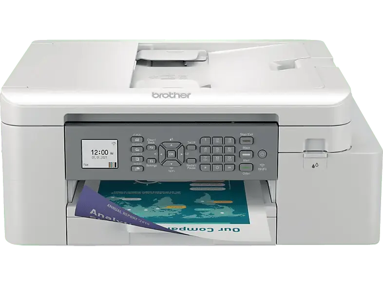 BROther MFC-J4335DW, 19 S/min Farbe, Fax, Multifunktionsdrucker, WLAN, Tintendruck, Weiß
