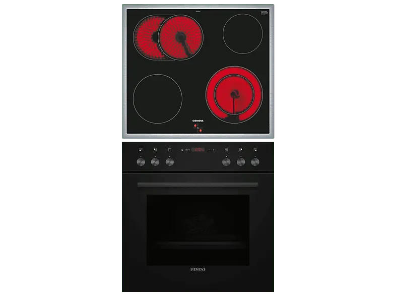 SIEmenS HE013FBB1 iQ100, Herdset inkl. Kochfeld EA645GN17 (Strahlungsheizungskochfeld, A, 66 l)