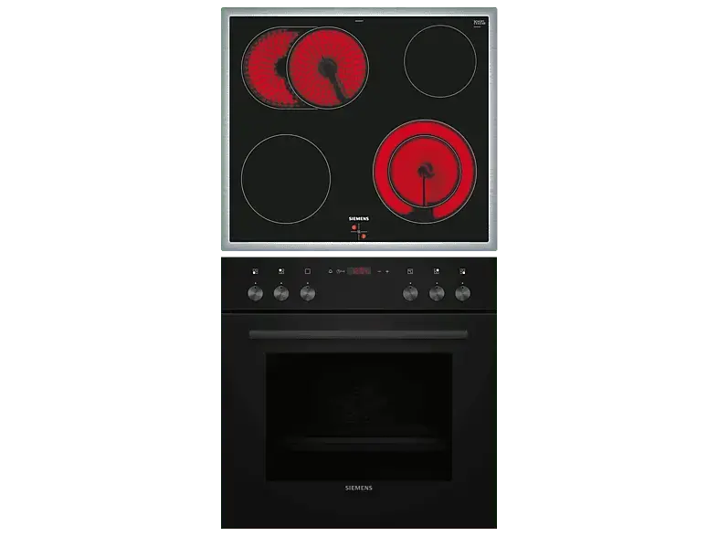 SIEmenS HE013FBB1 iQ100, Herdset inkl. Kochfeld EA645GN17 (Strahlungsheizungskochfeld, A, 66 l)