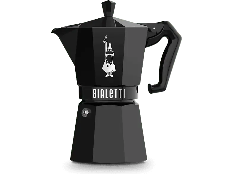 Bialetti 9065 Moka Express Exclusiv Schwarz 3-Tassen; Espressokocher