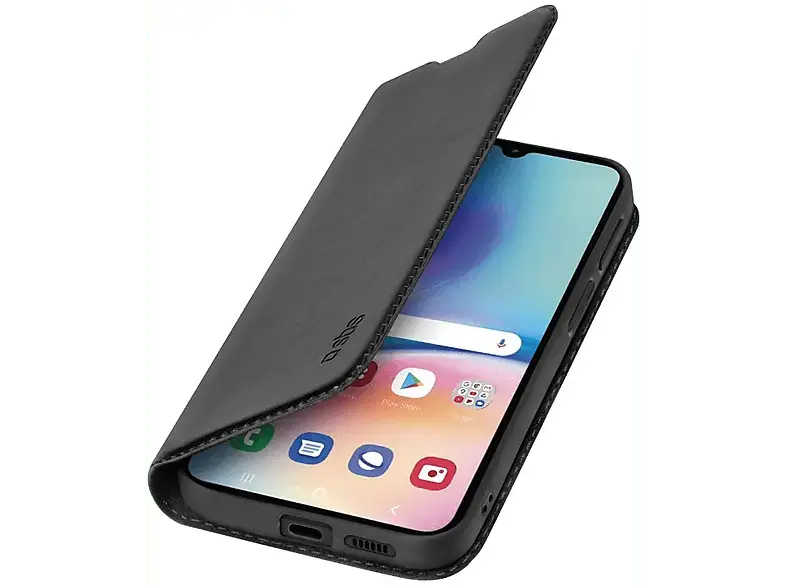 SBS 66342 Wallet Lite Bookcover, für Samsung Galaxy A05s, Schwarz; Handyhülle