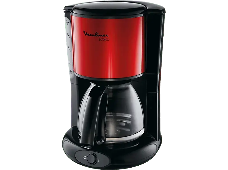 Moulinex FG 360 D Subito Kaffeemaschine metallic-rot/Schwarz