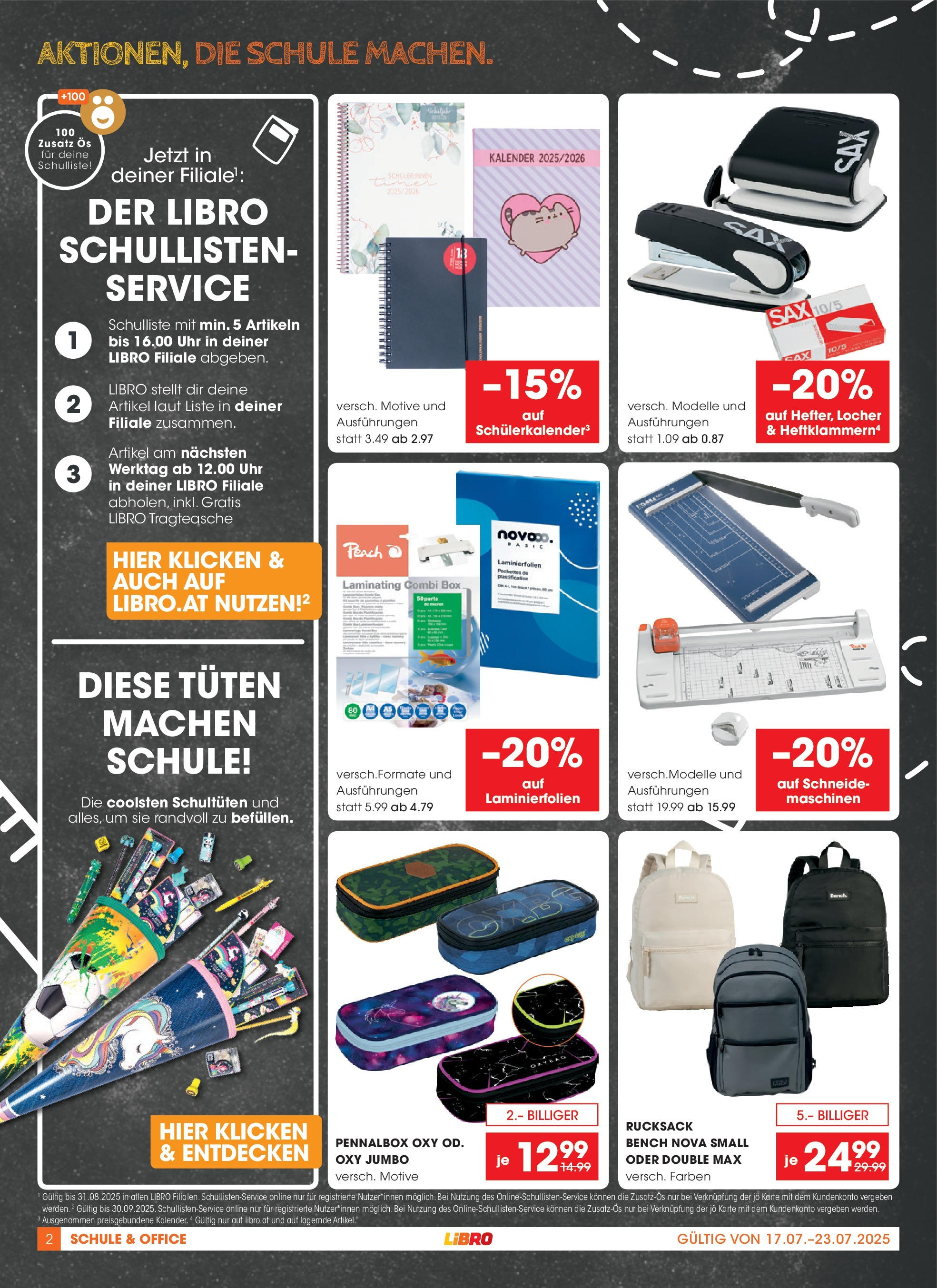 Libro Flugblatt von 17.07.2025 - Aktuelle Angebote | Seite: 2 | Produkte: Rucksack, Uhr, Box