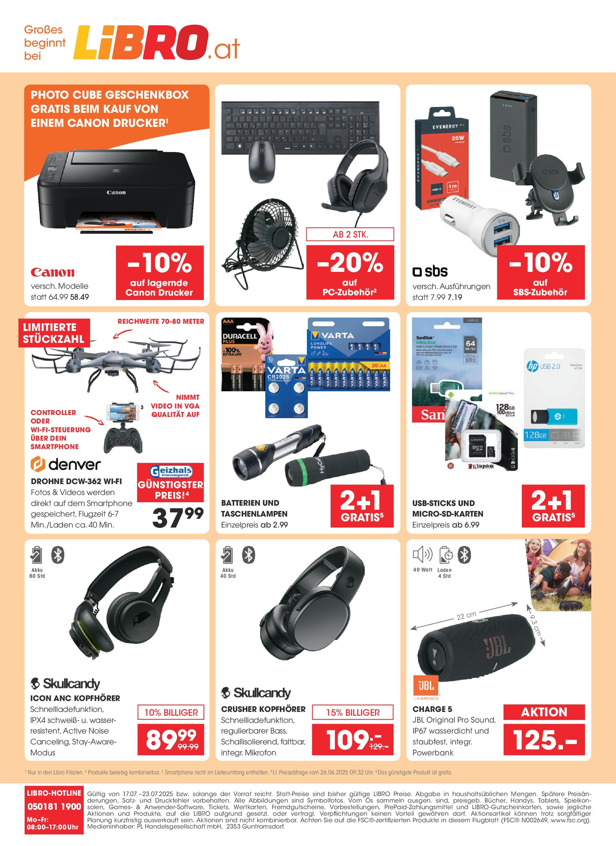 Libro Flugblatt von 17.07.2025 - Aktuelle Angebote | Seite: 4 | Produkte: Uhr, Drucker, Video, Mikrofon