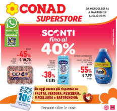 Sconti fino al 40%