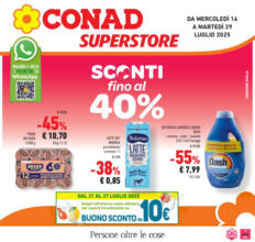Sconti fino al 40%
