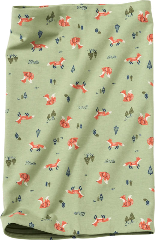 ALANA Loop Schal mit Fuchs-Muster, grün