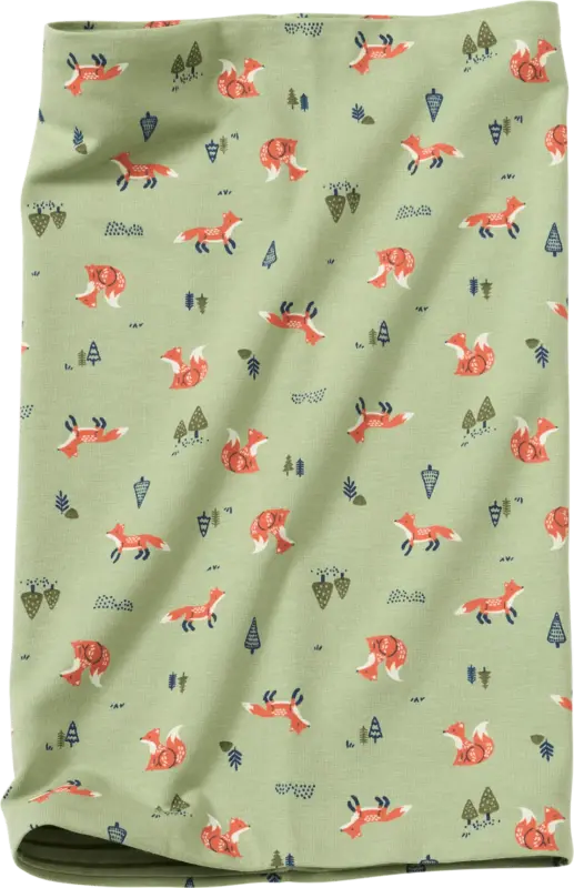 ALANA Loop Schal mit Fuchs-Muster, grün