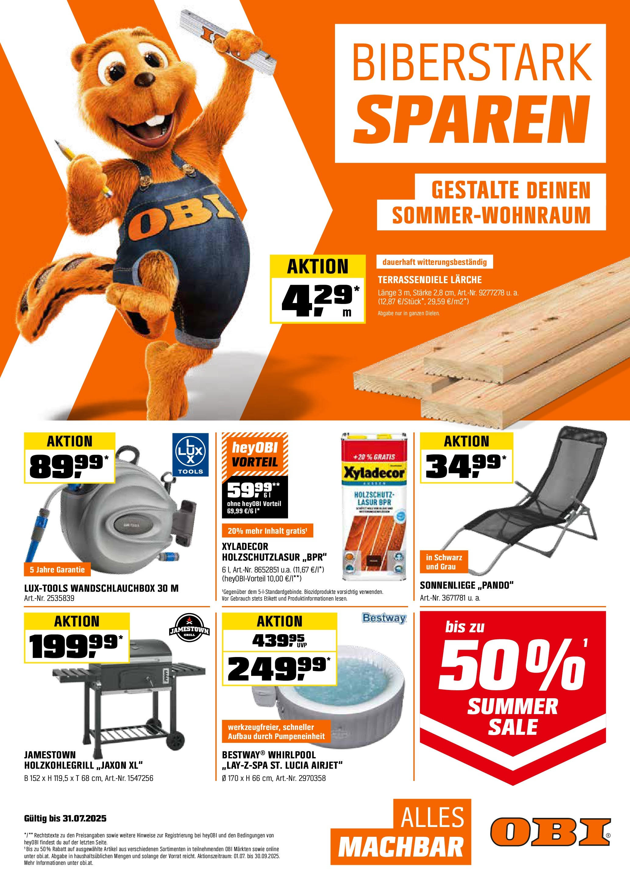 OBI Flugblatt von 15.07.2025 - Aktuelle Angebote | Seite: 1