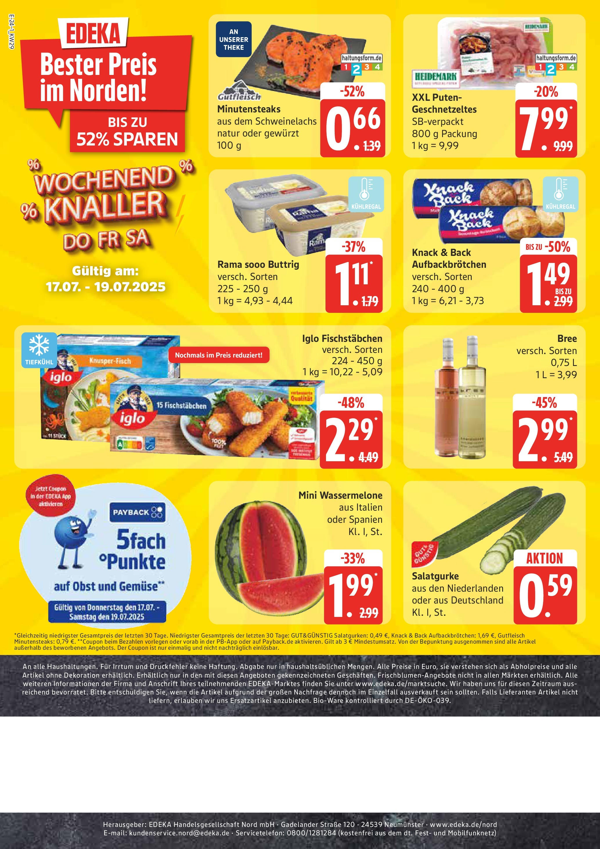 Edeka prospekt Ratzeburg	 (ab 13.07.2025) » Angebote Online | Seite: 28 | Produkte: Rama, Bree, Obst, Wassermelone
