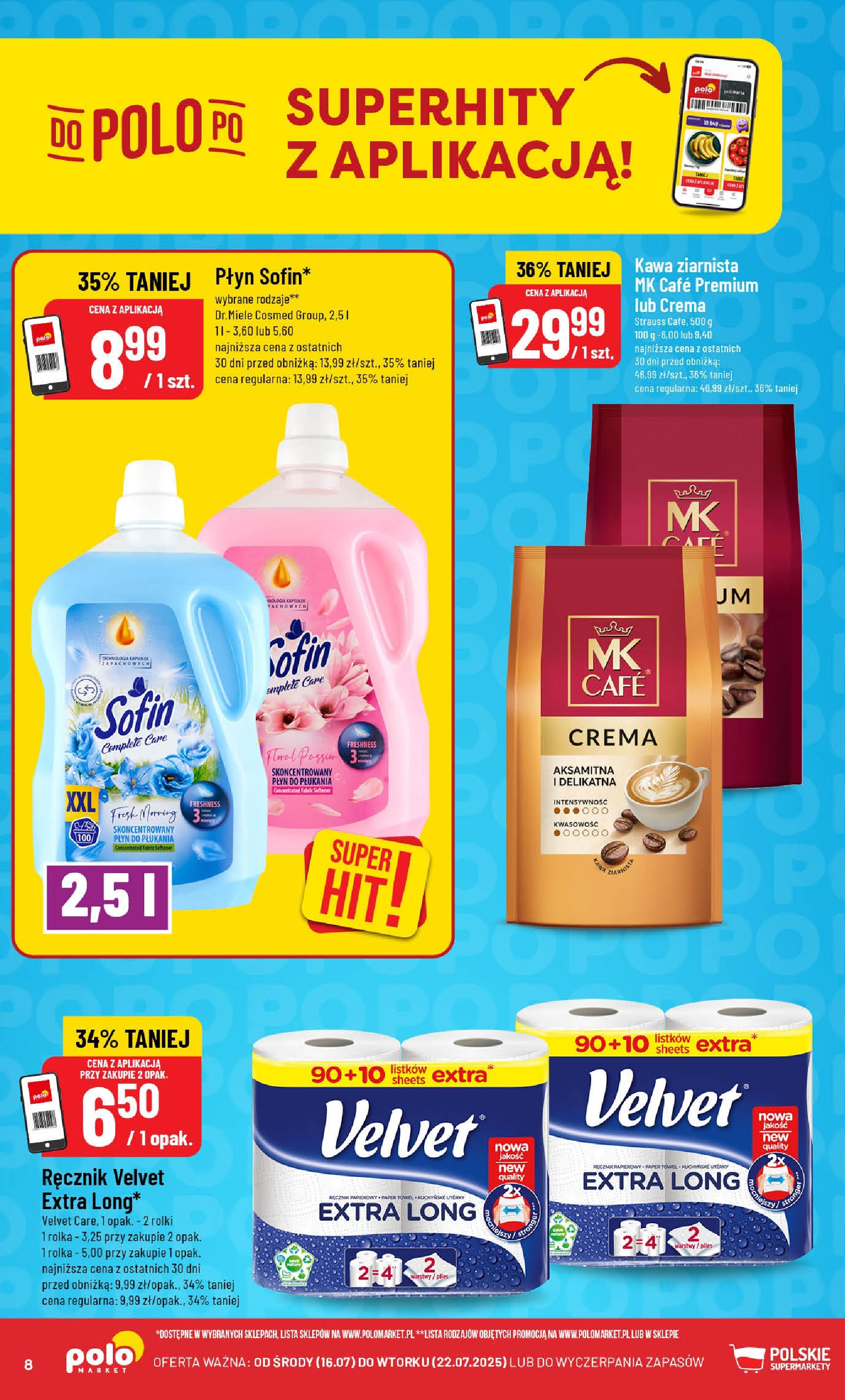 POLOmarket gazetka od jutra (16.07.2025) - Nowa PDF | Strona: 8 | Produkty: Rolki, Kawa ziarnista, Kawa