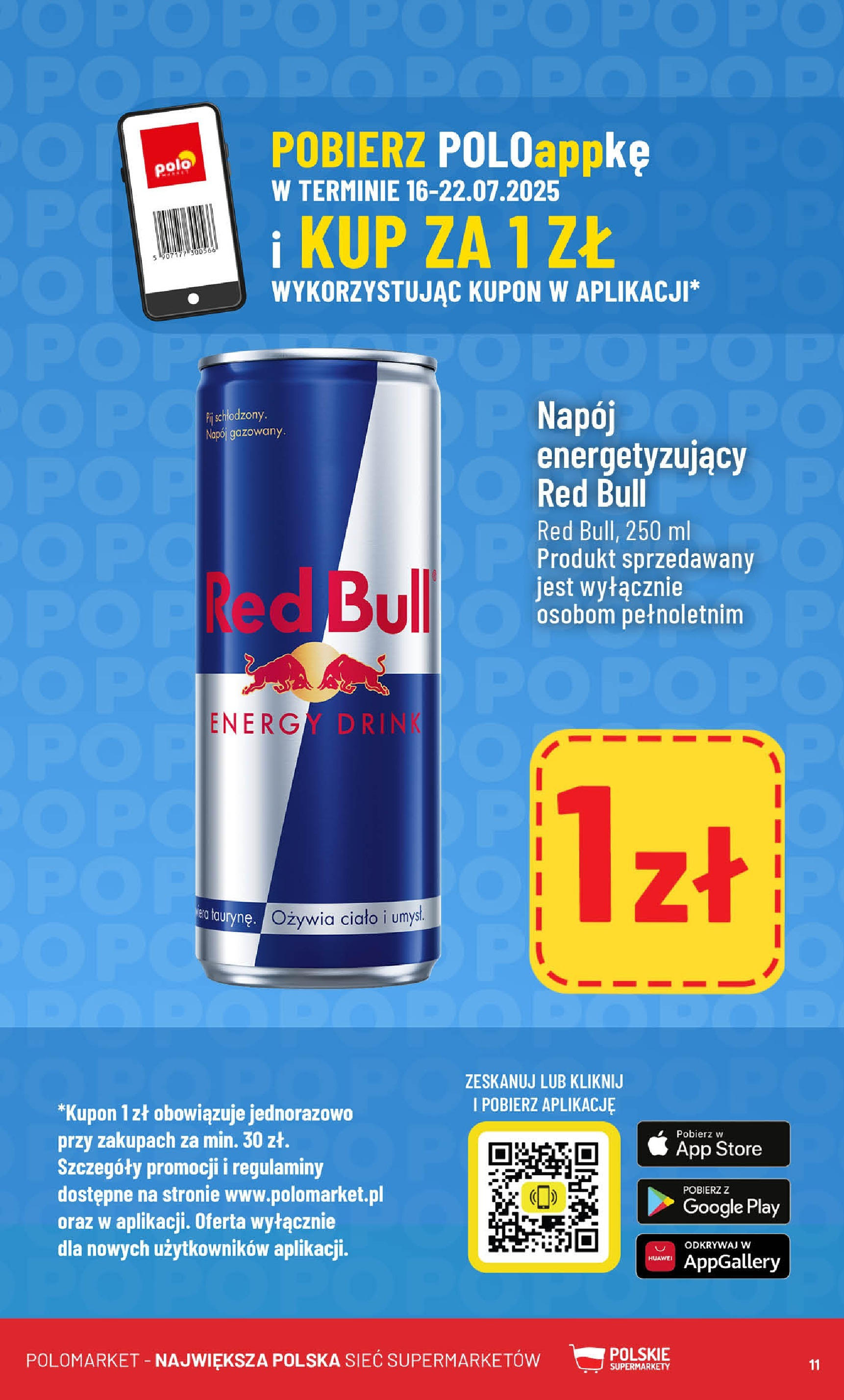 POLOmarket gazetka od jutra (16.07.2025) - Nowa PDF | Strona: 11 | Produkty: Red bull