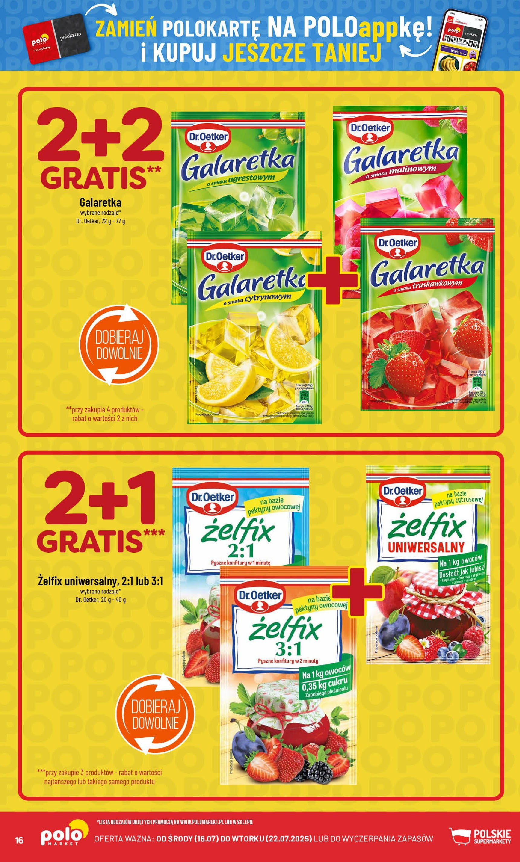 POLOmarket gazetka od jutra (16.07.2025) - Nowa PDF | Strona: 16 | Produkty: Galaretka