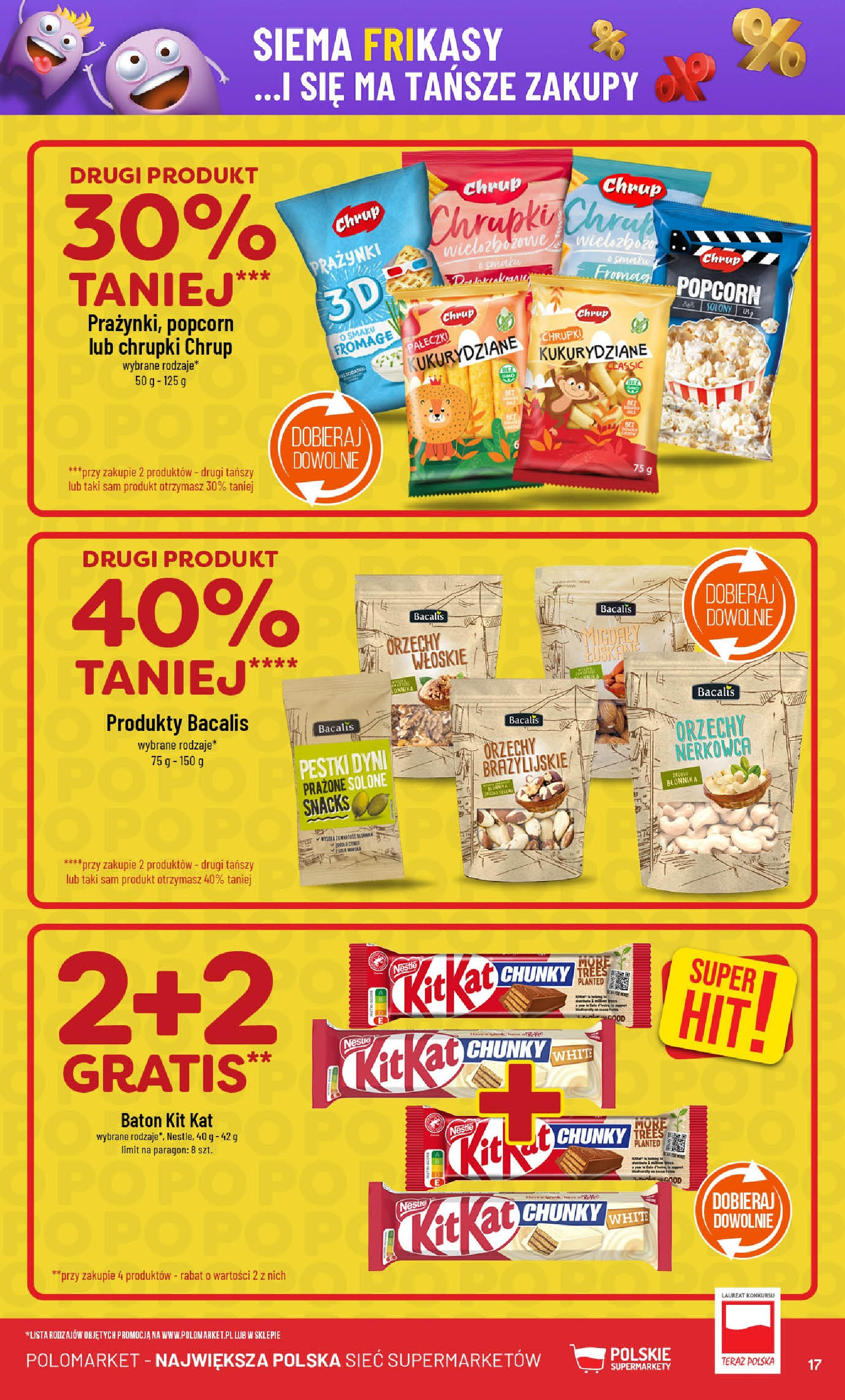 POLOmarket gazetka od jutra (16.07.2025) - Nowa PDF | Strona: 17 | Produkty: Baton, Popcorn, Orzechy brazylijskie, Orzechy