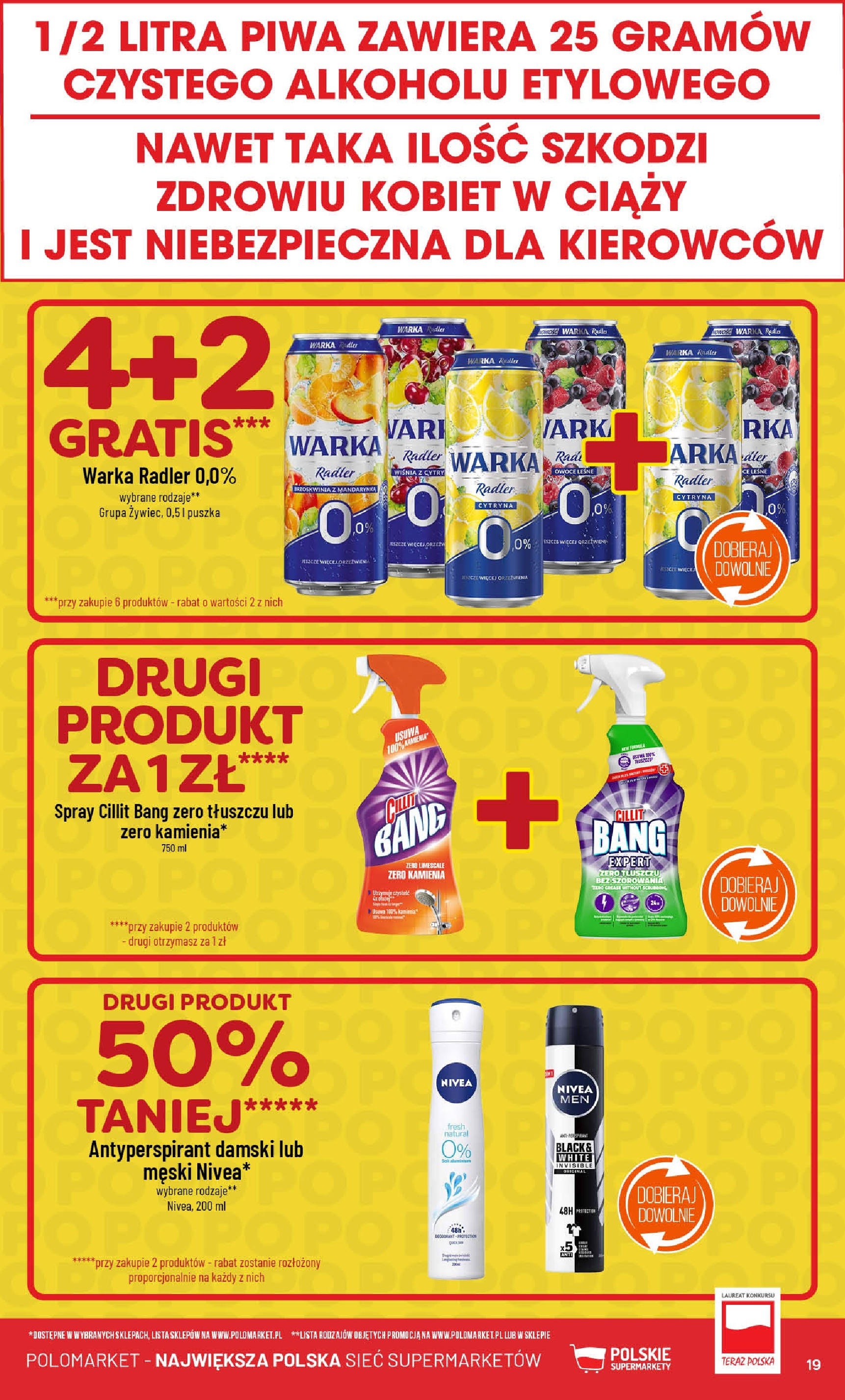 POLOmarket gazetka od jutra (16.07.2025) - Nowa PDF | Strona: 19 | Produkty: Brzoskwinia, Warka, Antyperspirant, Owoce