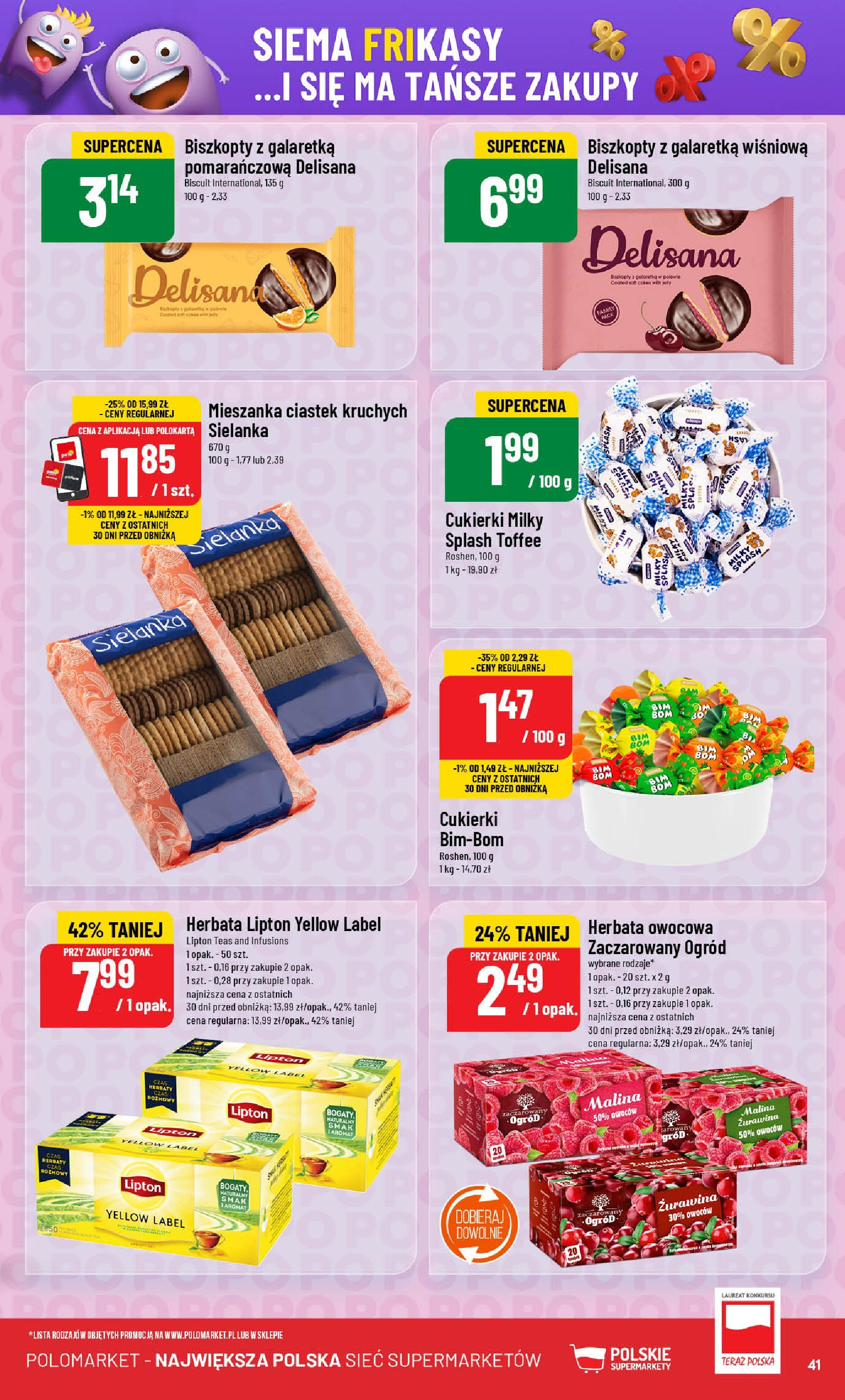 POLOmarket gazetka od jutra (16.07.2025) - Nowa PDF | Strona: 41 | Produkty: Malina, Żurawina, Herbata, Cukierki