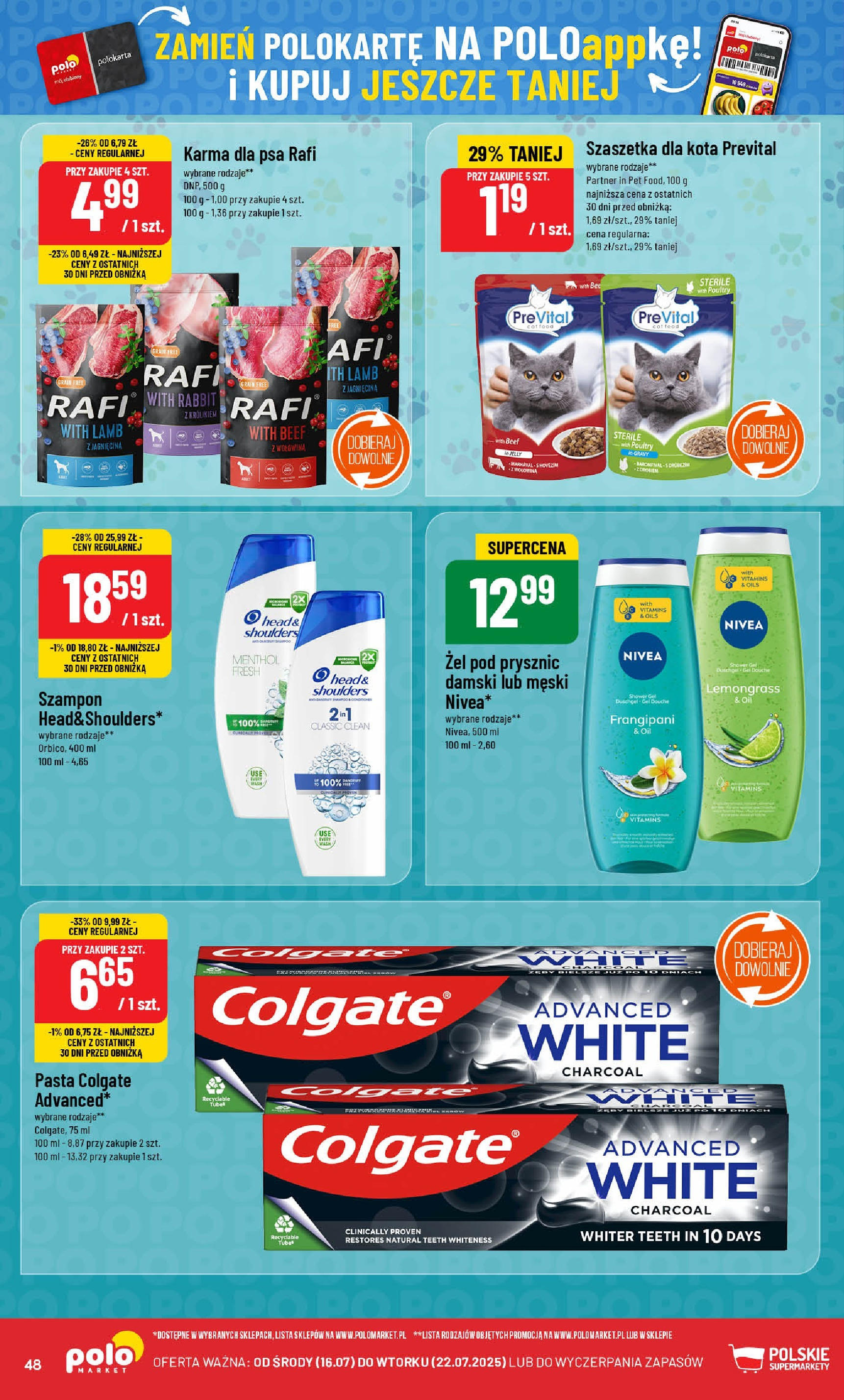 POLOmarket gazetka od jutra (16.07.2025) - Nowa PDF | Strona: 48 | Produkty: Jagnięcina, Prysznic, Karma dla psa, Szampon