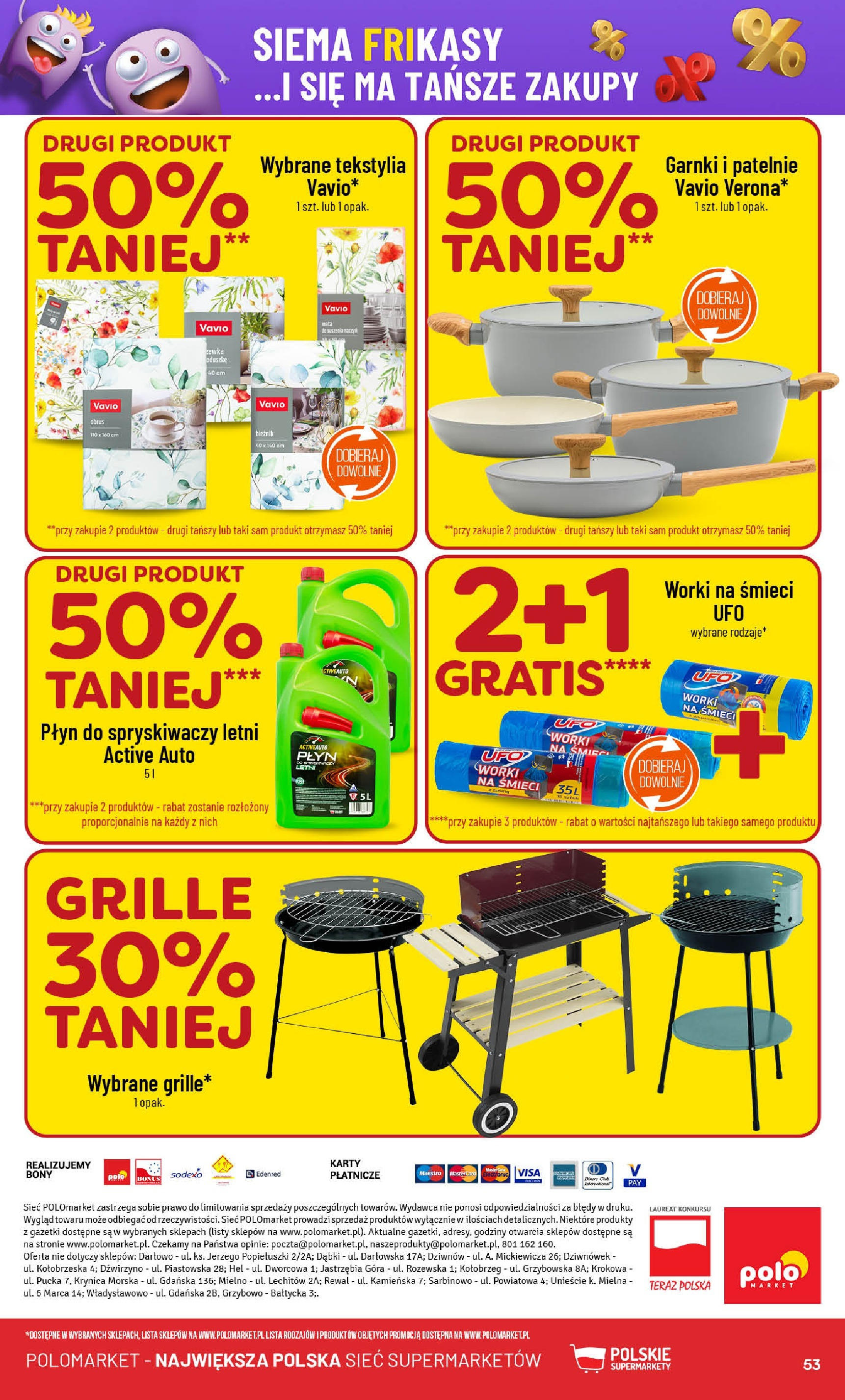 POLOmarket gazetka od jutra (16.07.2025) - Nowa PDF | Strona: 53 | Produkty: Płyn do spryskiwaczy, Patelnie, Garnki, Tekstylia
