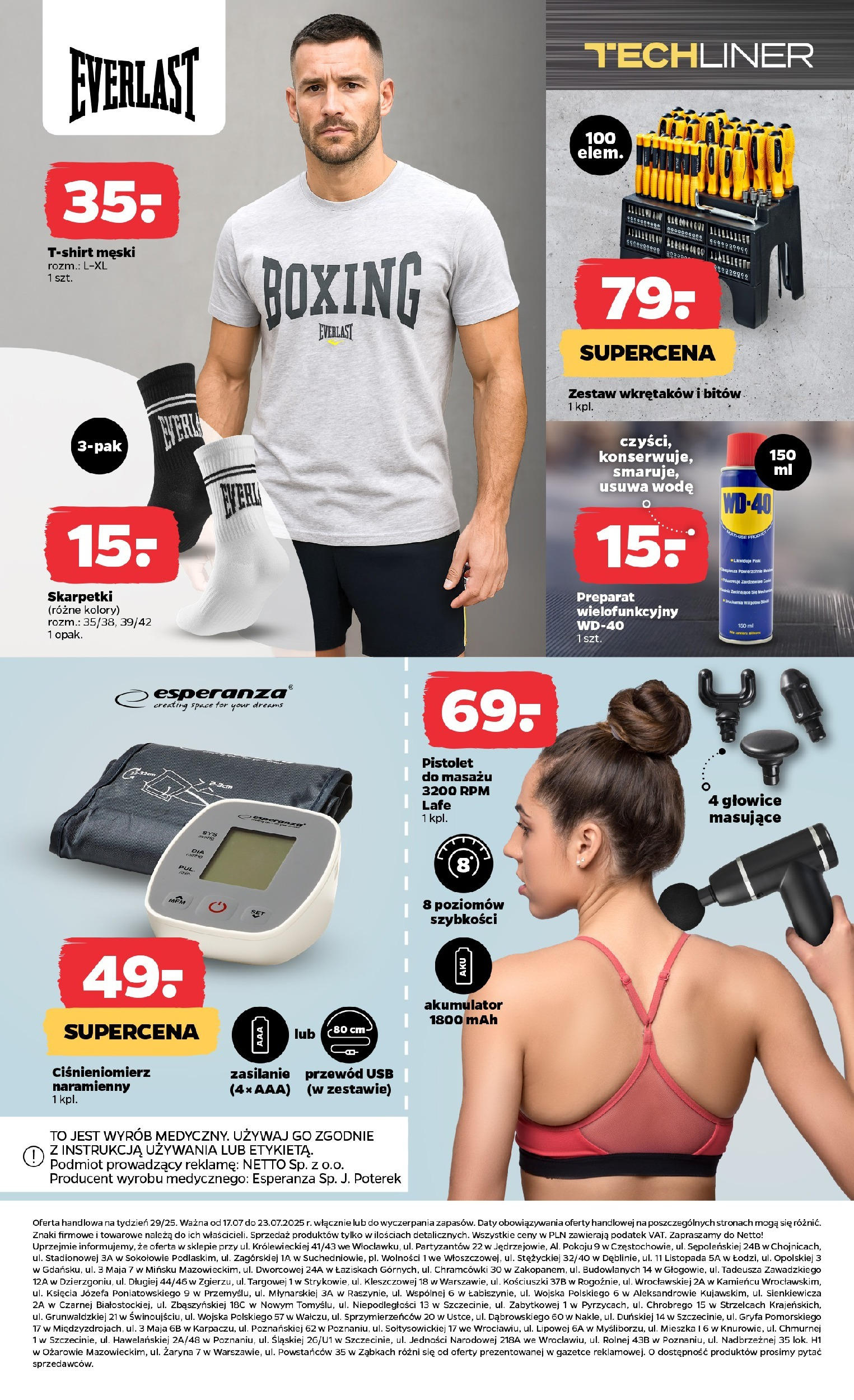 Netto gazetka - Spożywcza od 17.07.2025 - Aktualne promocje | Strona: 28 | Produkty: Skarpetki, USB, Ciśnieniomierz