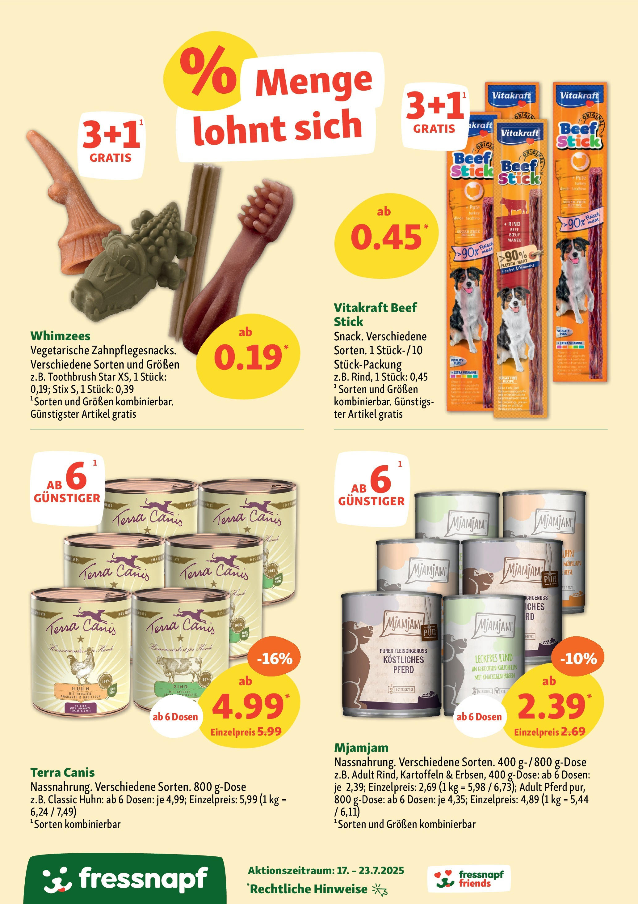 Fressnapf Prospekt 	 (ab 17.07.2025) zum Blättern | Seite: 3 | Produkte: Pute, Kartoffeln, Fleisch, Erbsen