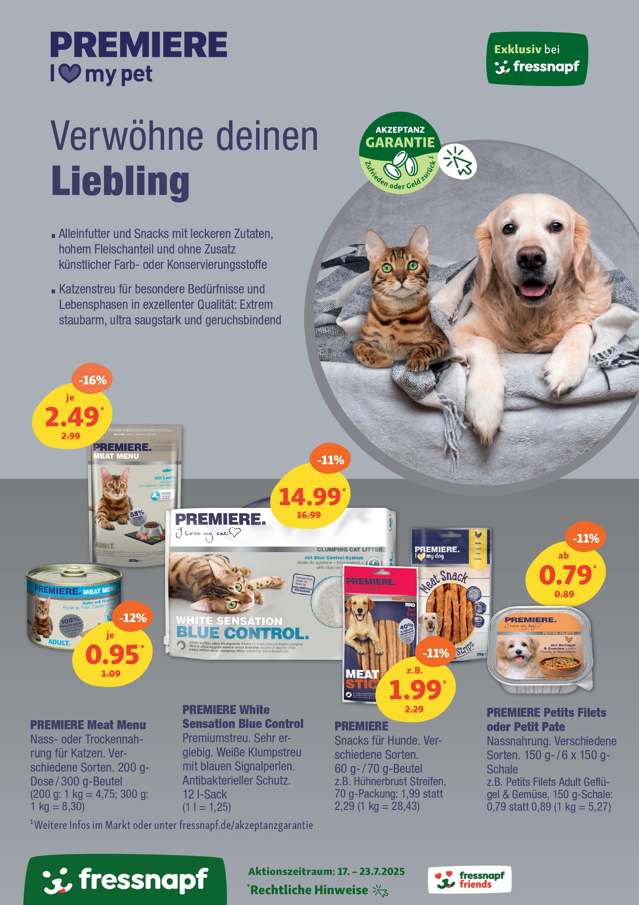 Fressnapf Prospekt 	 (ab 17.07.2025) zum Blättern | Seite: 6 | Produkte: Thunfisch, Lachs