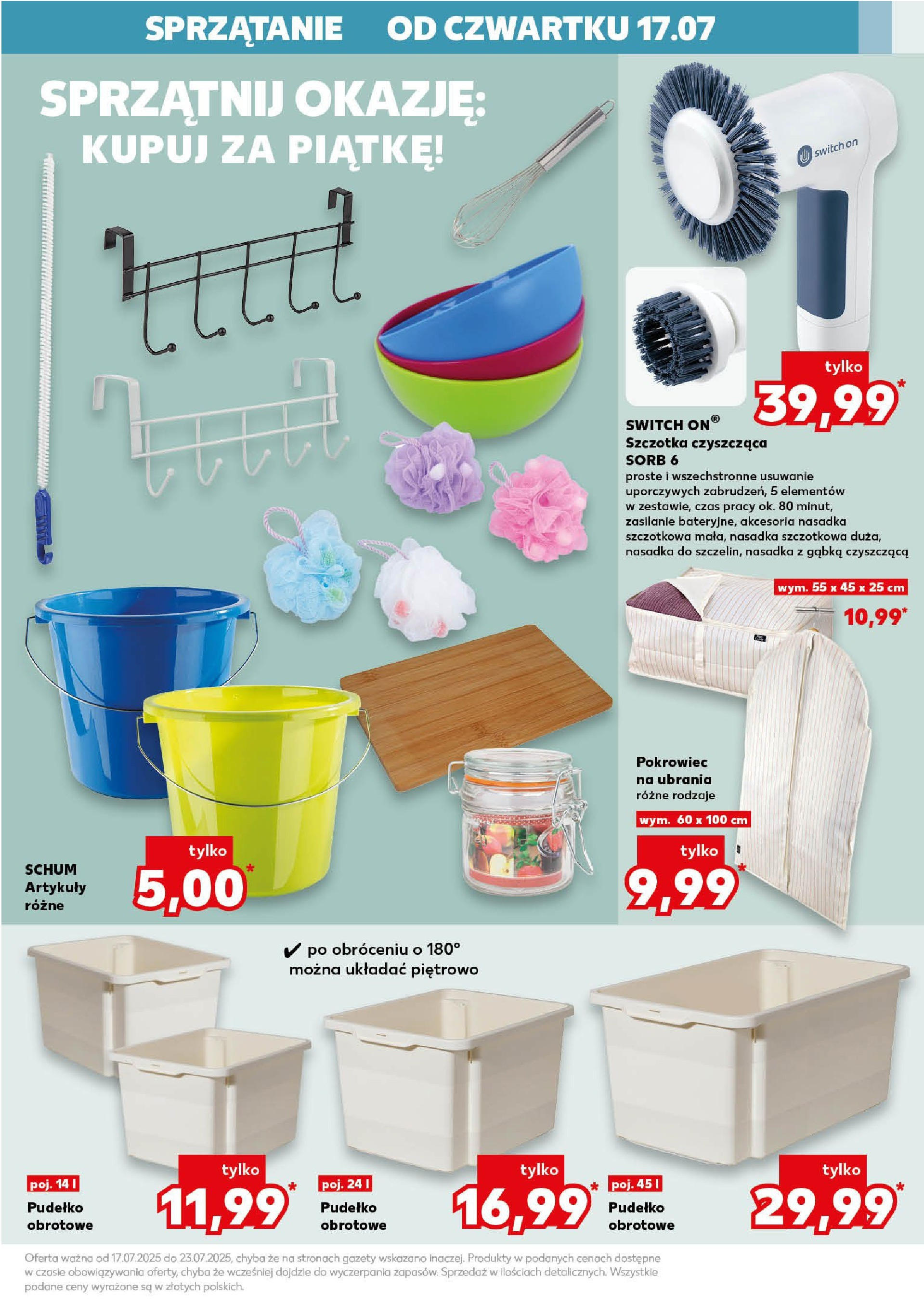 Kaufland gazetka - Mega okazje od 17.07.2025 - od jutra PDF | Strona: 7 | Produkty: Ubrania, Pudełko, Szczotka, Gąbka